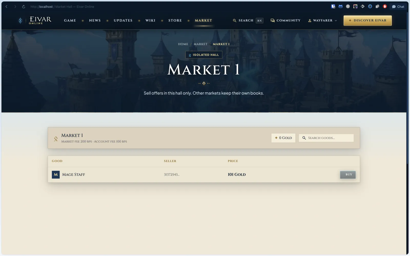 The same Market 1 order book on the Eivar website